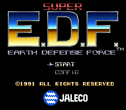 Super Earth Defense Force (Japan) Title Screen